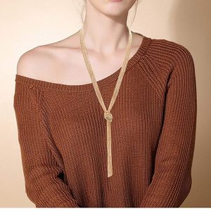 VUJANTIRY Long Sweater Lariat Necklace