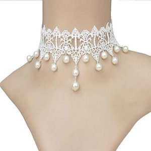 Acxico® White Pure Beautiful Gothic Pearl Bridal Wedding