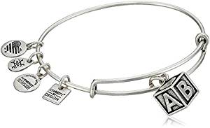 Alex and Ani Baby Block Charity - silver charm bracelet