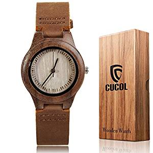 Bamboo and Leather Watch by CUCOL