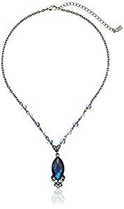 Blue Hematite - Toned Vintage Pendant