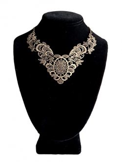 Filigree and Paisley Bib Necklace