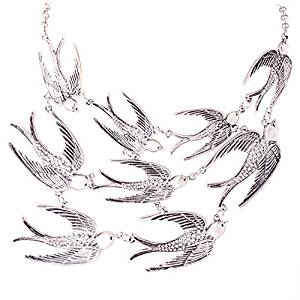 Flock of Swallows Bib Necklace