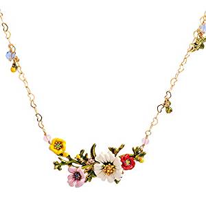 Floral Cloisonné Necklace Vintage Necklace