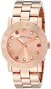 Marc by Marc Jacobs Women's MBM3216 Crystal-Accented Rose Gold-Tone Stainless Steel Watch