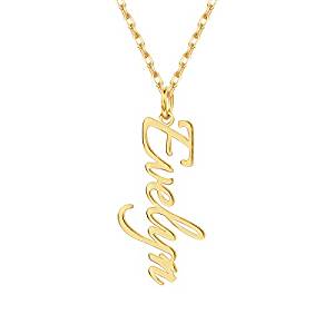 Vertical Nameplate Necklace