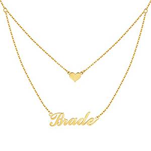 Yoke Style Nameplate Necklace