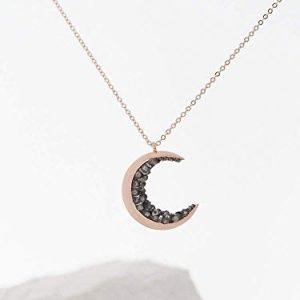 3. MJLuLu Rose Gold Moon Necklaces