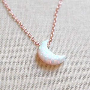 1. Amanda Deer Crescent Moon Necklace