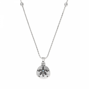 Alex and Ani Sand Dollar II EN Rafaelian Silver Chain Necklace