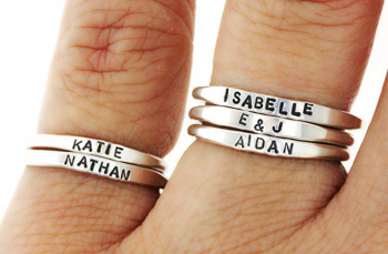 Teeny Tiny Stacking Sterling Silver Ring By Hannah Design Personalized Ring