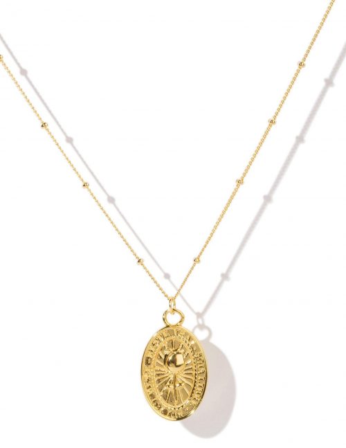 gold charm necklace