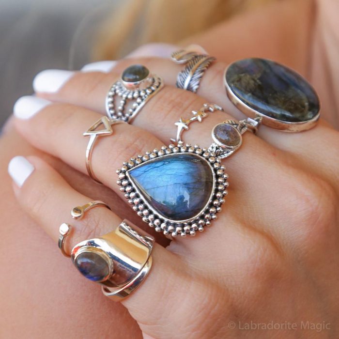 labradorite rings