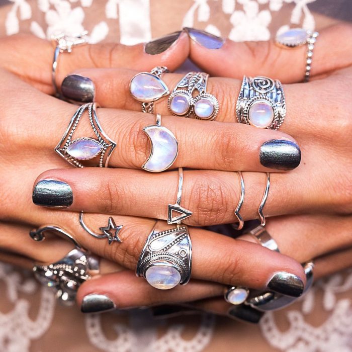 Moonstone Rings from Moon Magic jewelry