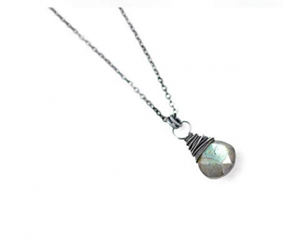 Be the first to review this item Black Oxidized Sterling Silver Labradorite Gemstone Pendant Necklace - 16" Length This necklace features a small labradorite gemstone with tons of blue flash that labradorite gems are known for! The pendant has been wire wrapped by hand in sterling silver wire and hangs from delicate sterling cable chain and finished with a spring clasp closure. The necklace has then been oxidized, sealed and polished. The stone measures approximately 10mm in size. Price: $49.95 & FREE Shipping on eligible orders. Details In Stock. Sold by Starletta Designs and Fulfilled by Amazon. This item does not ship to Croatia. Please check other sellers who may ship internationally. Learn more Deliver to Croatia Qty: Qty:1 Add to Cart Add to List Starletta Designs Handmade Gemstone & Wire Wrapped Jewelry in Canada Contact me with general inquiries Featured Artisans Share Are you an Artisan? Apply to join Handmade at Amazon