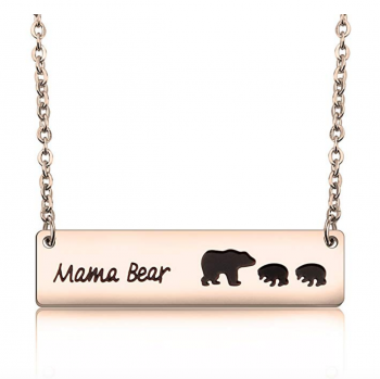 MAOFAED Sweet Mama Bear Necklace for Mom Grandma Wife Godmother Necklace