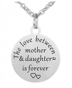 Mother Daughter Son Love Forever Necklace Pendant Stainless steel pendant necklace Mothers Gift