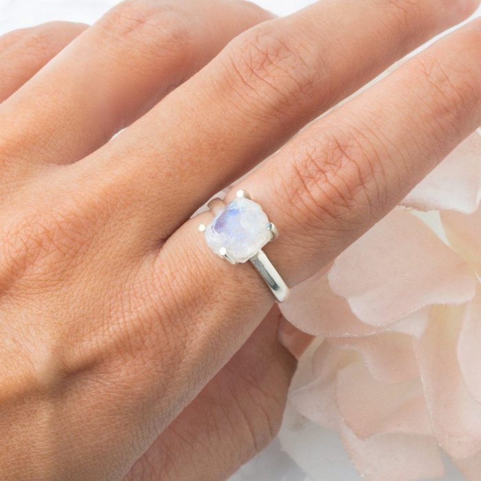 Moon Magic Raw Crystal Ring