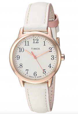 Timex Women's Easy Reader Leather Strap 30mm Watch