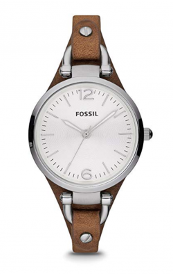 Fossil Women's Georgia Quartz Stainless Steel and Leather Casual Watch