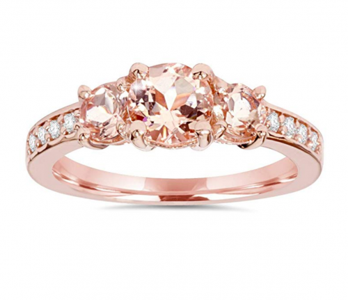 Pompeii Morganite & Diamond 3-Stone Ring