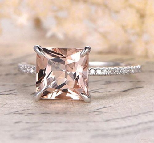 Rjewelry Carat Antique Design Princess Cut Engagement Ring