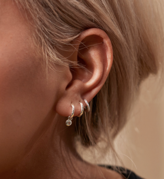 Monica Vinader Mini Gem Huggie Earrings