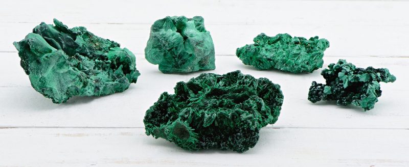 Malachite stone color