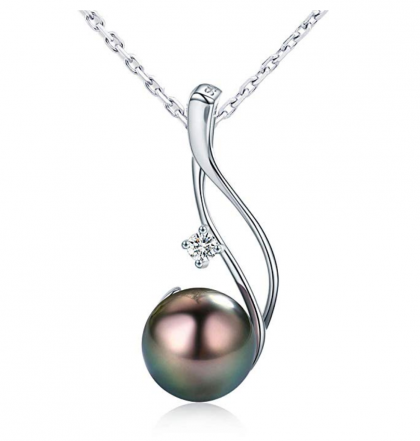 CHAULRI Authentic South Sea Tahitian Black Pearl Pendant