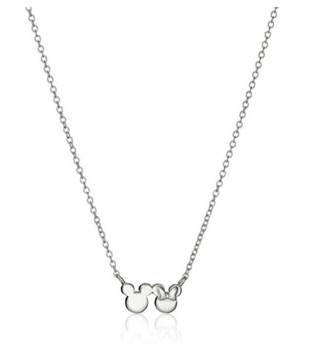 4. Disney Minnie and Mickey Mouse Silhouette Pendant Necklace