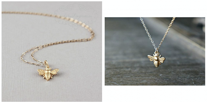 A Charmed Impression Little Gold Bee Necklace