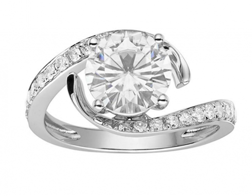 14K White Gold Moissanite by Charles & Colvard