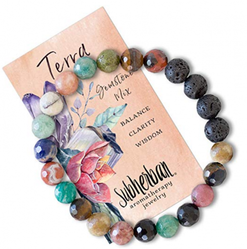 1. Subherban Lava Rock Anxiety Chakra Bracelet