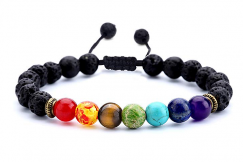 2. Hamoery Unisex Braided Rope Chakra Bracelet