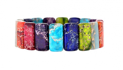 6. Plumiss Stretch Chakra Bracelet