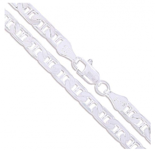 Sterling Silver Flat Mariner Chain Solid 925