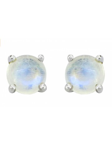 RAINBOW MOONSTONE GEMSTONE,92.5 % Silver Earrings coin briolette shape Flashy Fire Size 12x12mm jewelry making gemstone