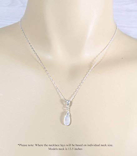 pear moonstone pendant