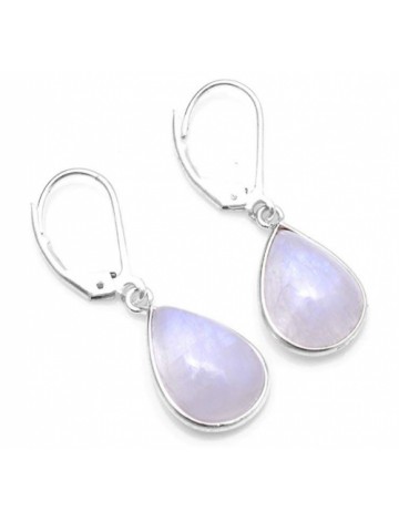 Silver Palace Sterling Silver Moonstone Earrings