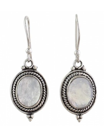  NOVICA Oval Dangle Earrings