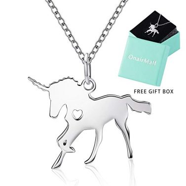 ANUIMOAR Unicorn Pendant Necklace 