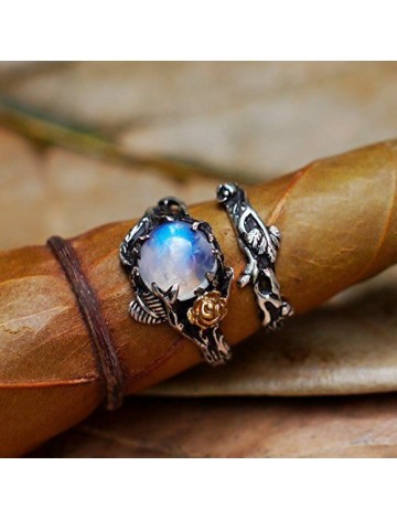  BlackTree Moonstone Ring Set