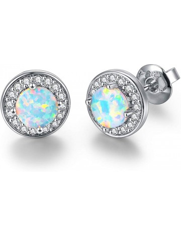  DwearBeauty Cubic Zirconia and Opal Earrings