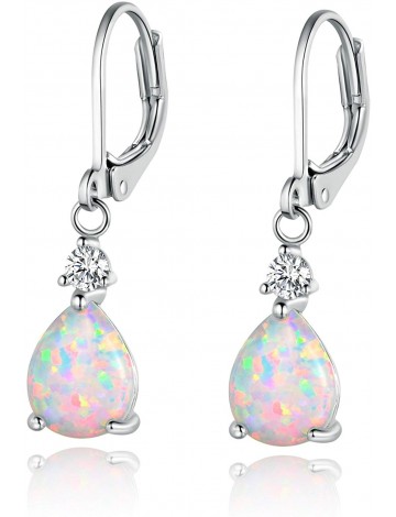  Amazon Collection Leverback Opal Earrings