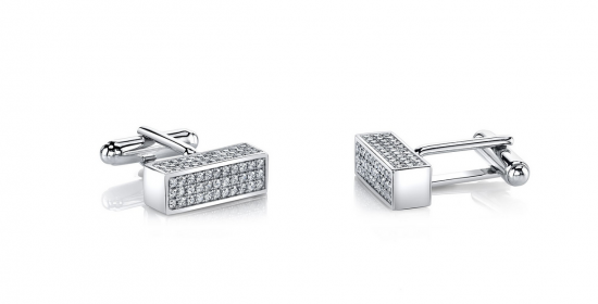 Ruby and Oscar Silver Bar Cufflinks