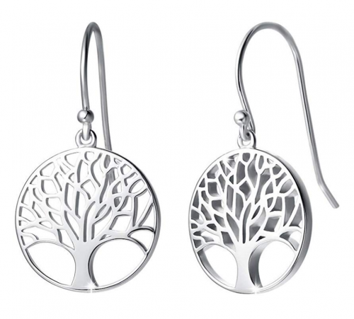 Agvana 925 Sterling Silver Gold Tree of Life Dangle Earrings