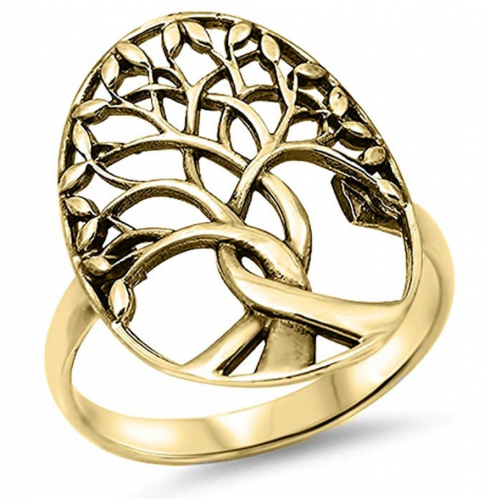 Sac Silver CHOOSE YOUR COLOR Tree of Life Ring