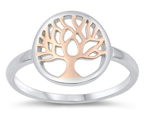 Rose Gold Tree of Life Filigree Ring