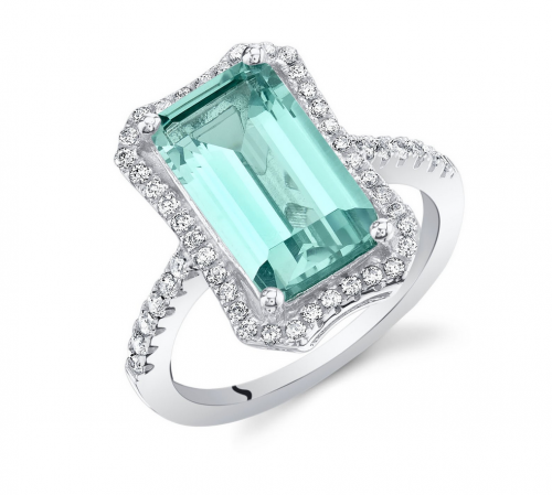 Ruby & Oscar Tourmaline & CZ Paraiba Octagon Ring