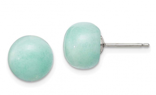 Ice Carats Amazonite Stud Earrings